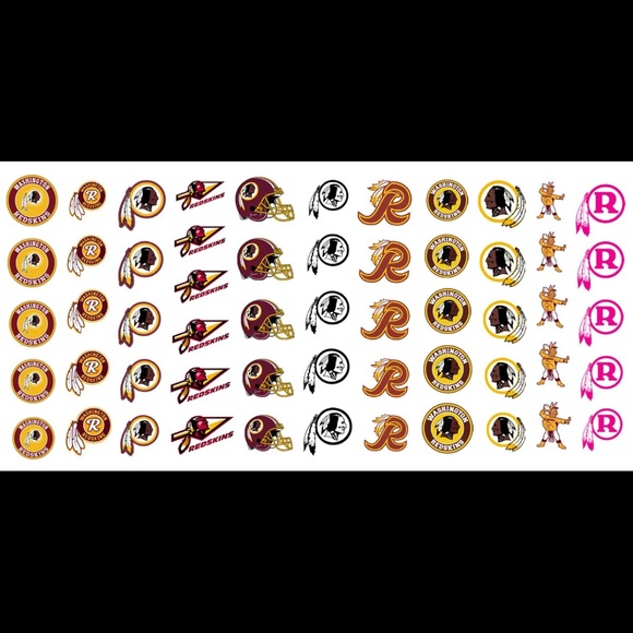 💌BO/GO$6 Washington Football Team Nail Decals NFL - Picture 2 of 4